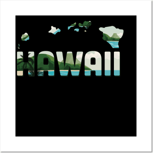 Hawaii state design / Hawaii lover / Hawaii gift idea / Hawaii present  / Hawaii home state Posters and Art